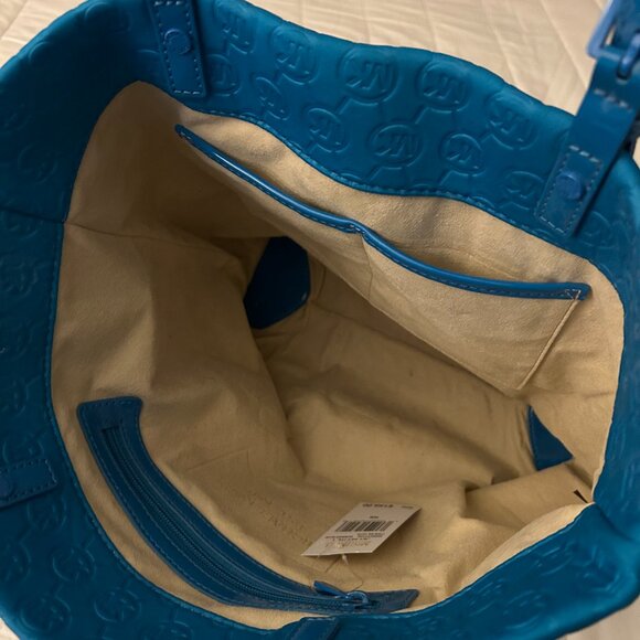 Michael Kors Shoulder Tote - Jet Set Signature Quilted Bag - Summer Blue - Picture 5 of 5